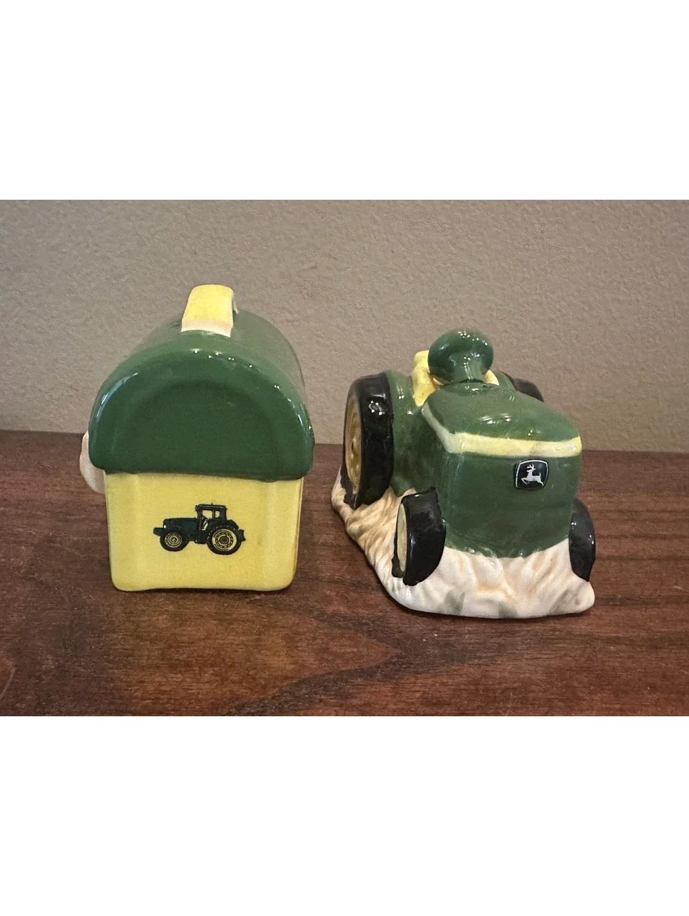 John Deere Tractor and Lunch Box Salt and Pepper Shakers